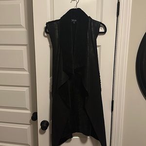 SPLENDID faux-shearling vest w/ optional belt